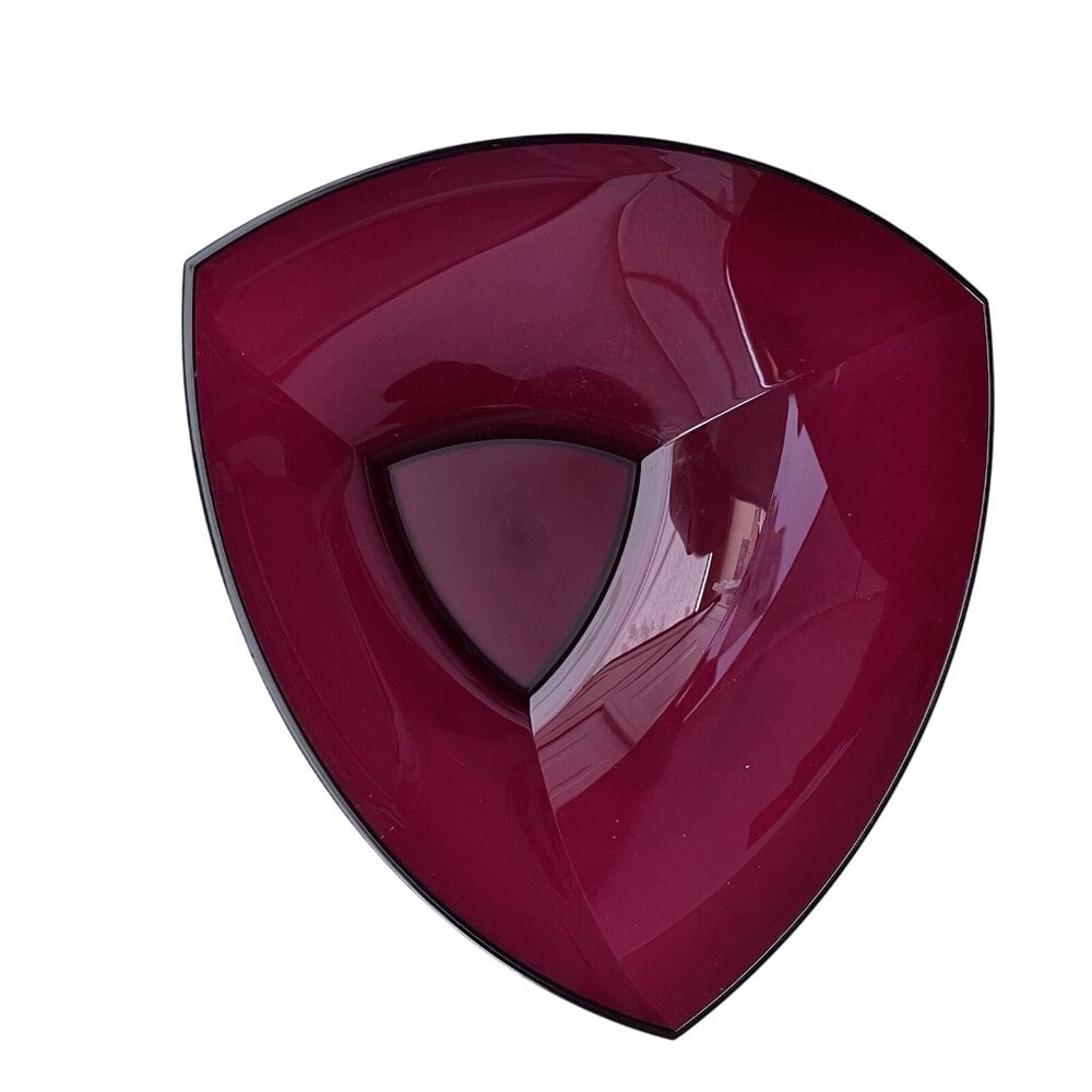 Tupperware Sheerly Elegant Triangle Shaped Red Ruby Acrylic Serving Bowl